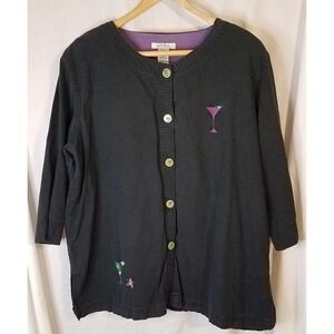 Vintage 1X Natalie&me Women Weekend Linenrayon Blend Blouse Light Unlined Blazer